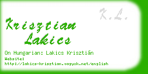 krisztian lakics business card